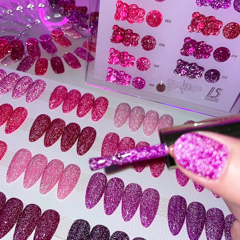 Vendeeni Sparkle Collection High Quality OEM/ODM Nail Polish Reflective Gel Long Lasting Nail Polish Gel Polish