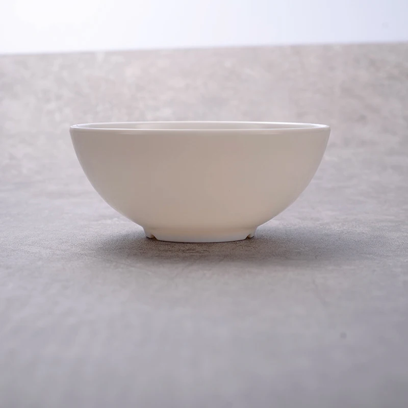 Lightweight Unbreakable 100% Melamine White Cereal/Soup/Salad Bowls for Restaurant Buffet Dining