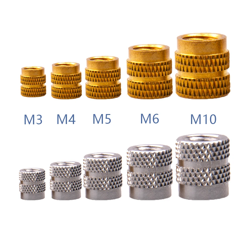 OEM Thread Insert Nut Brass Stainless Steel Carbon Steel Plastic molding in Nuts for Plastic 3D Prints