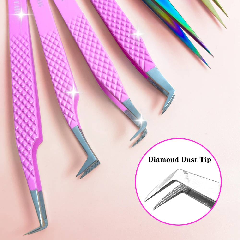 meecil Plastic silver wholesale private label tweezers stainless steel best lash tweezer packaging