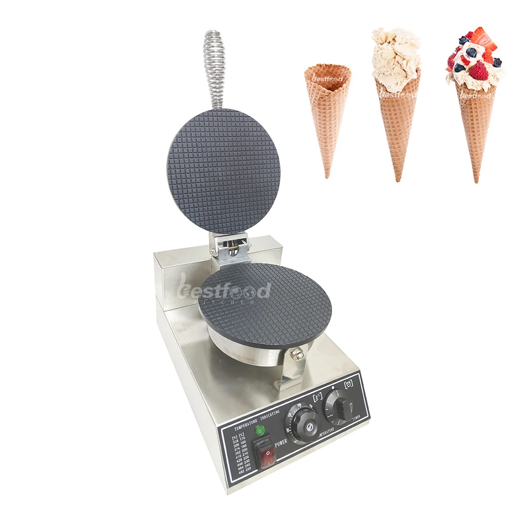 Waffle Cone Maker/ Commercial Waffle Roll Maker/ Nonstick Coating/ Stainless Steel 110V/ 220V