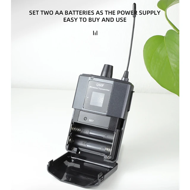 UHF professional headset headphone with wireless microphones systems karaoke