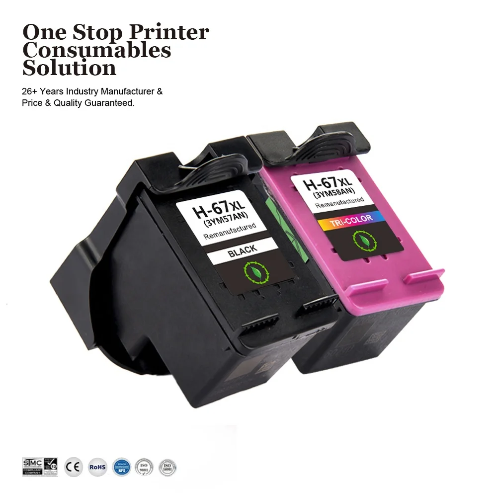  Черные восстановленные картриджи INK-POWER 667XL 667 XL премиум класса для принтера HP Deskjet Ink Advantage 1275 2374