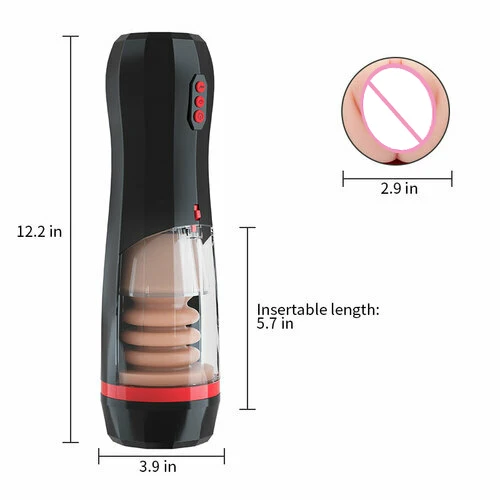 10 speeds vibration 5 modes telescoping men Handheld Masturbation Cup with Voice