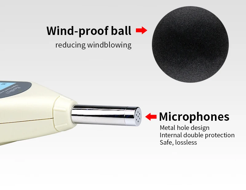 Indicator analog audio vu  smart noise measurement small precision noise sm-841 rion rgb led mic realistic sound level meter