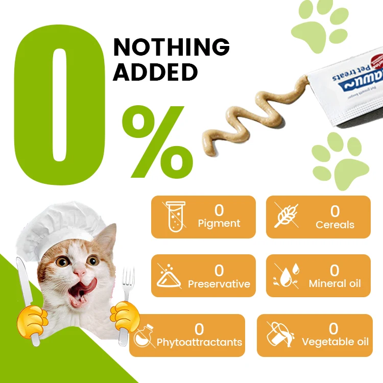 Muawu OEM ODM Natural Tuna Wholesale Cat Strips Snacks Treats Pet Wet Food