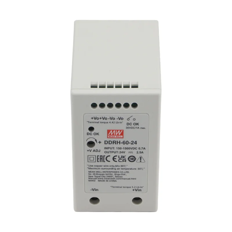 original DDRH-60-24 Switching Power Supply 60W Ultra Wide Input Din Rail Type Dc-Dc Converter Meanwell