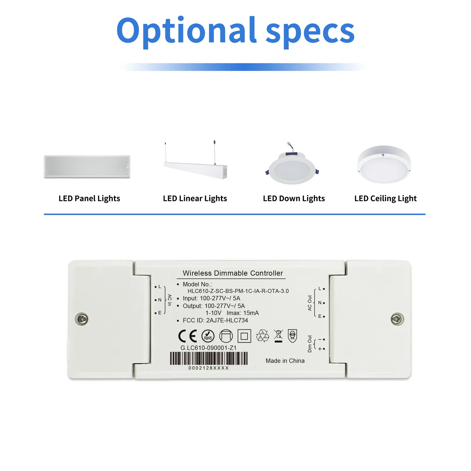 Indoor Zigbee Dimmable Led Driver Ip56 Constant Voltage Power Supply For Led Lighting