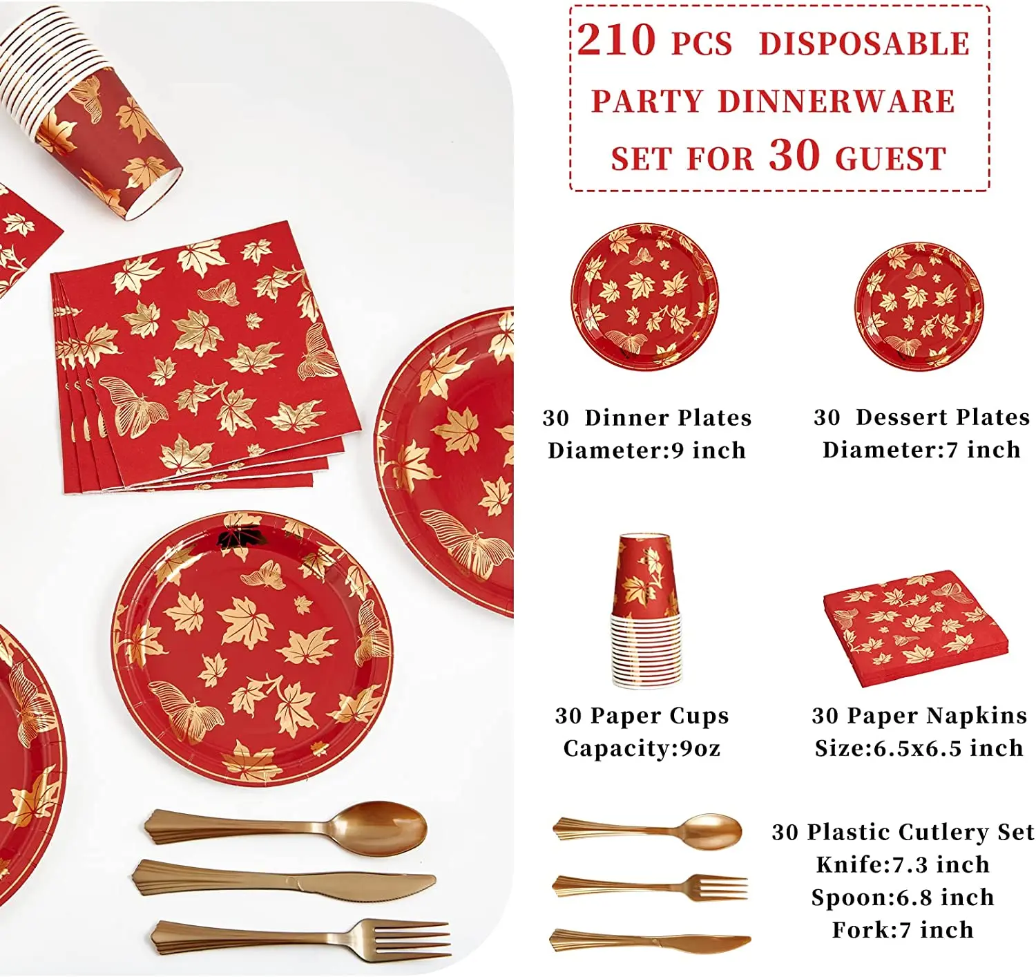 Eco- friendly Disposable tableware set Disposable party supplies kits party holiday Supplies  party paper plates