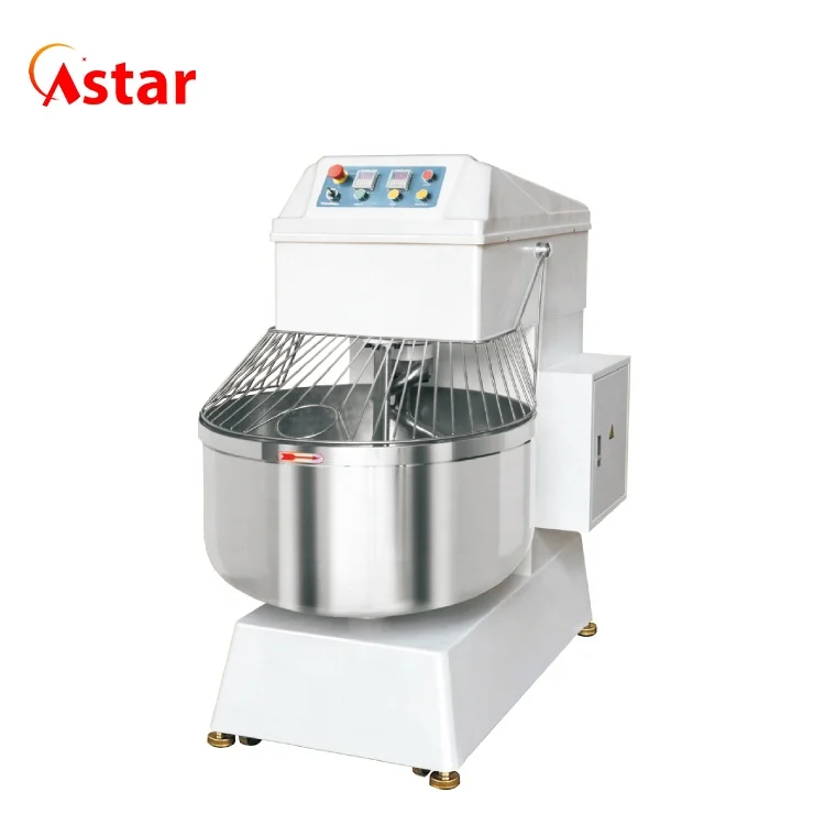 Коммерческое хлебобулочное оборудование емкостью 25 кг, двухскоростная и движущаяся тестомешалка