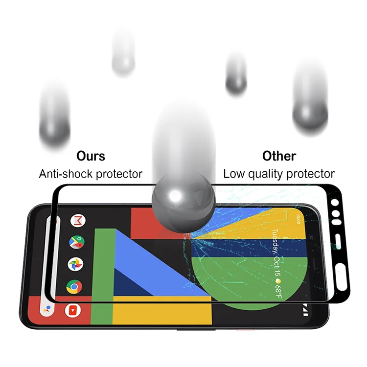 MRYES factory hot sale protective film Mobile Phone Silk print Tempered Glass Screen Protector For Google Pixel 4 4xl