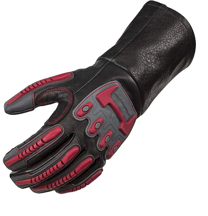 2023 Impact-Resistant Cut-Resistant Safety Gloves Cow Grain Leather Electric Roll Cage Welding/Rigging Gloves for Construction