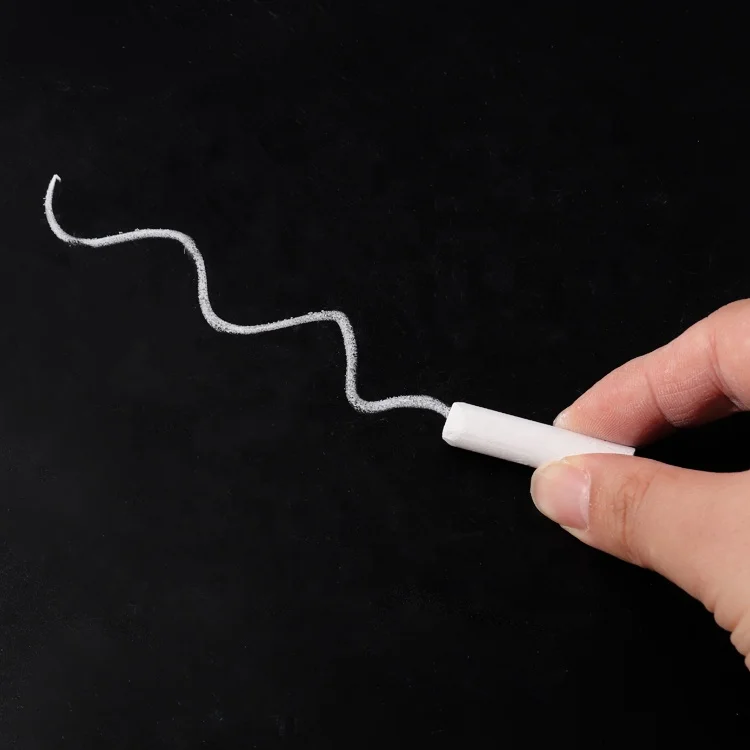 Foska High Quality Dust Free School Teaching Aids School Teacher and Student Blackboard Premium White  Kids Chalk