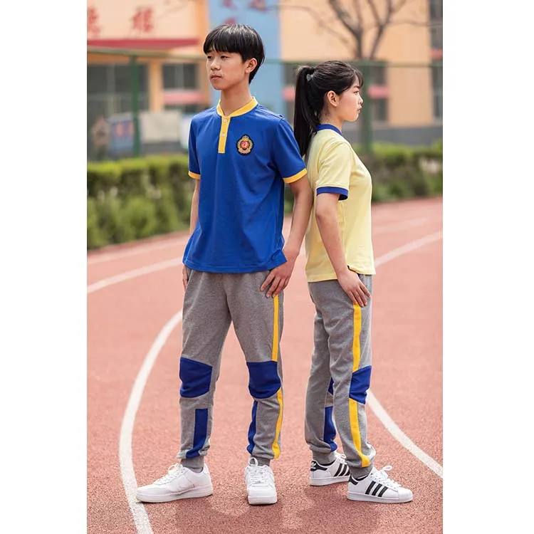 Hot selling  Spring autumn Primary High school uniform sports wear  cotton Tracksuit  for Students
