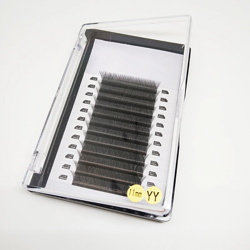2022 new design  YY volume lash Style lashes soft mink eyelash extension 12mm 15mm with lash tool