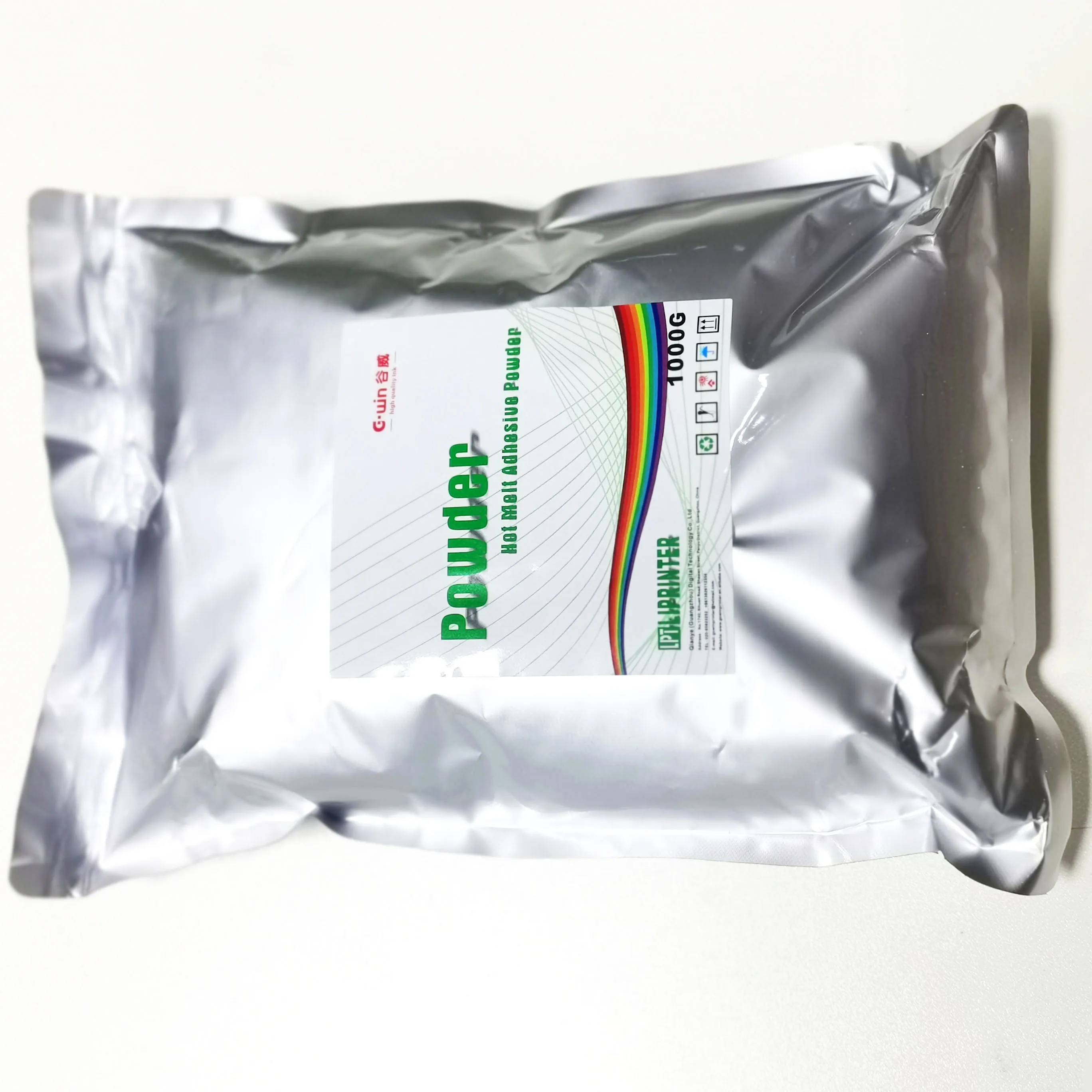 DTF Adhesive powder  factory price  DTF hot melt white black powder TPU Adhesive for DTF T-shirt printing work