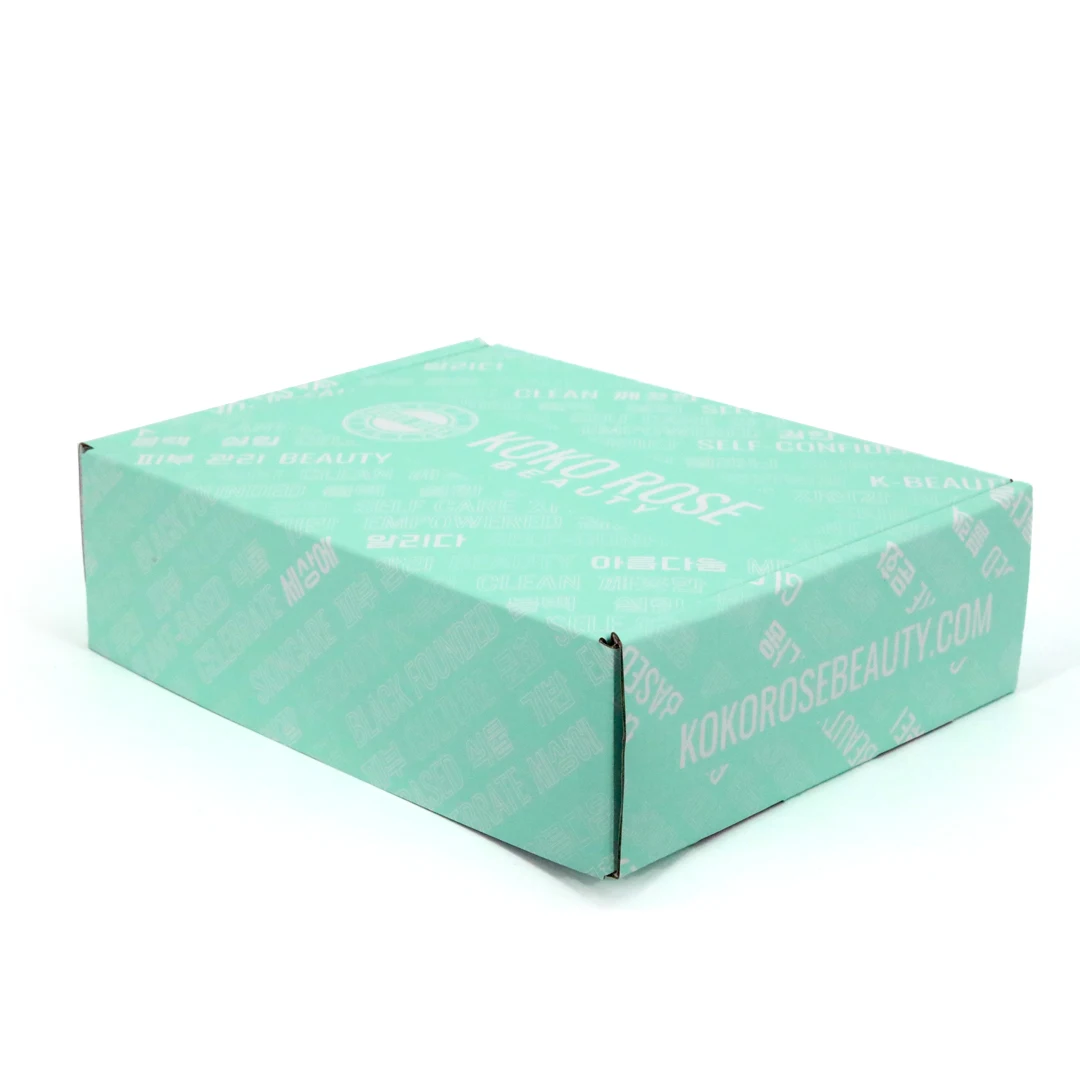 Wholesale custom printed unique corrugated 9x9x3 shipping boxes custom pink and green jewelry gift box jewelry box