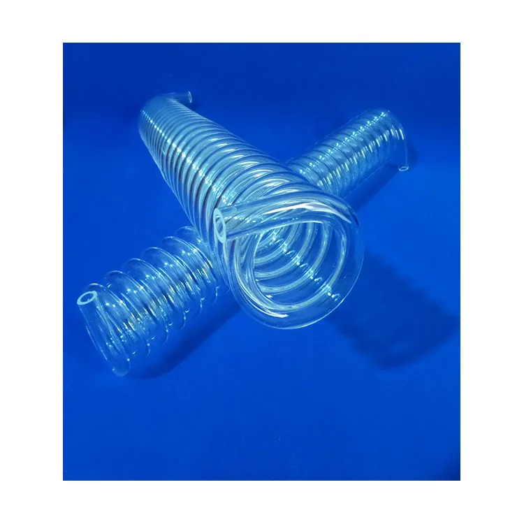 Customized Heat Resistant Polished helix clear coil tube Quartz Glass pipe quartz spiral tube