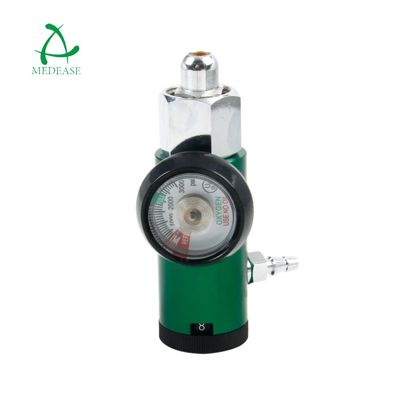 MEDEASE Medical Oxygen Flowmeter Barb/Diss Outlet Cga540 Type Mini Type Oxygen Gas Regulator