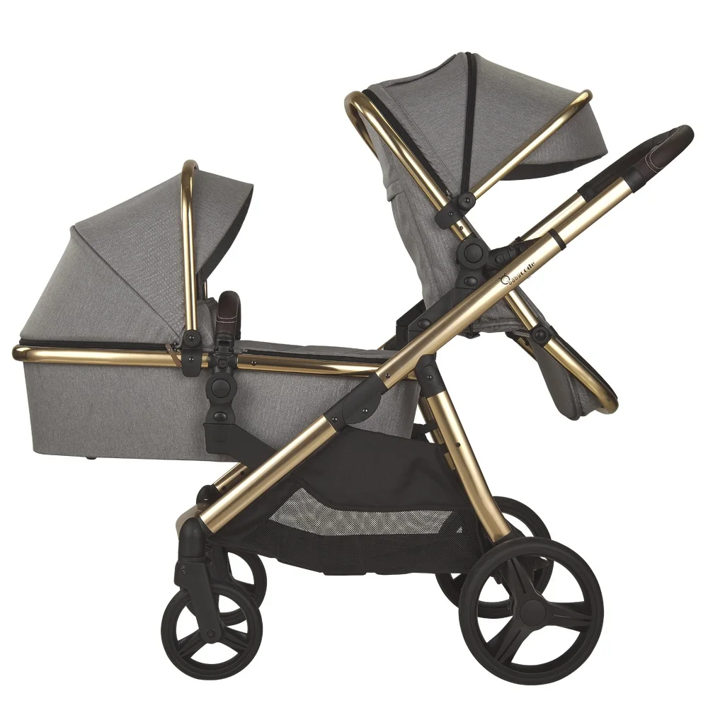 Top Quality Baby Stroller 3 In 1 Custom Style Twins Baby Pram Factory Supplied Mama Pushchair