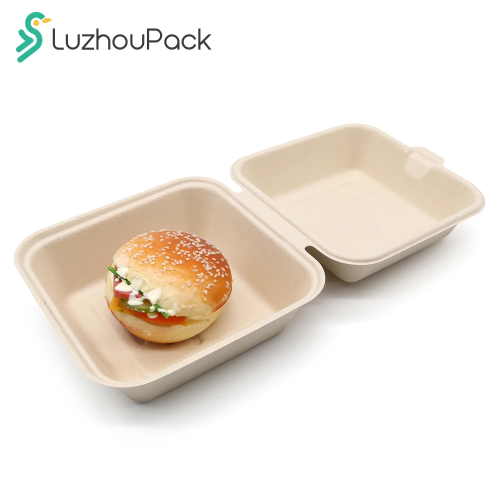 LuzhouPack Customized biodegradable take away food meal packaging takeaway container