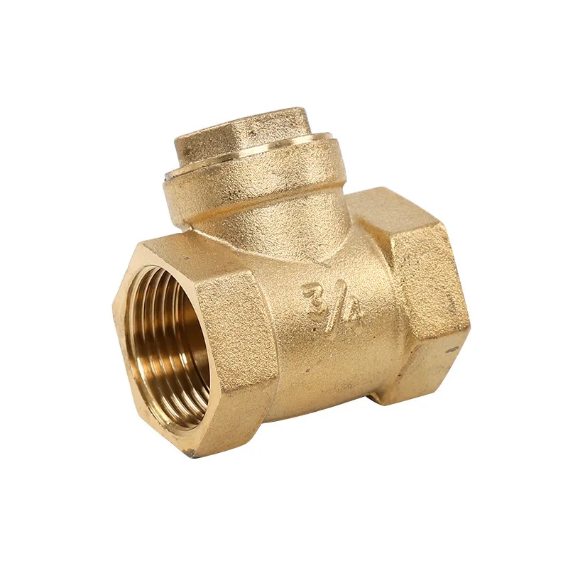 4 Points 6 Points Copper Horizontal Check Valve Thread Internal Thread Check Valve with Rubber Mat Pipe Check Valve