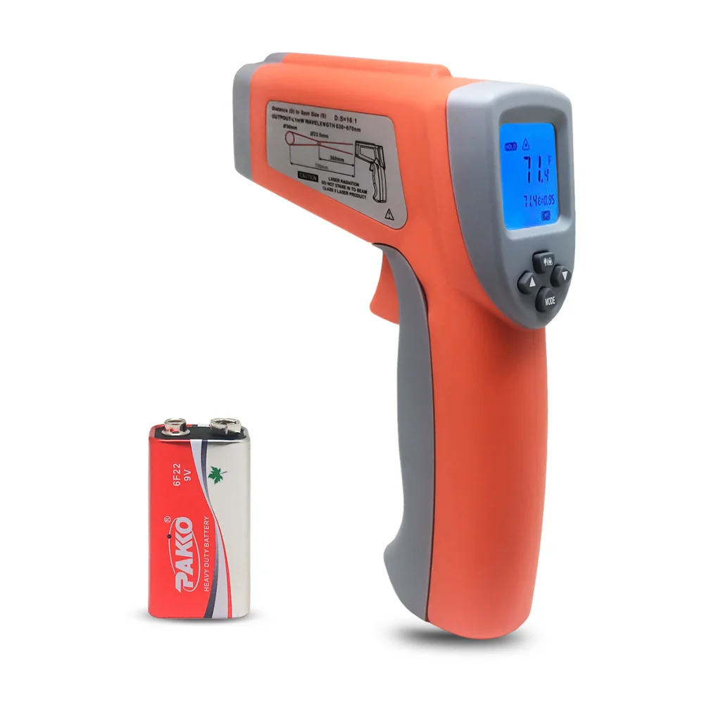 dual laser digital infrared thermometer for industry