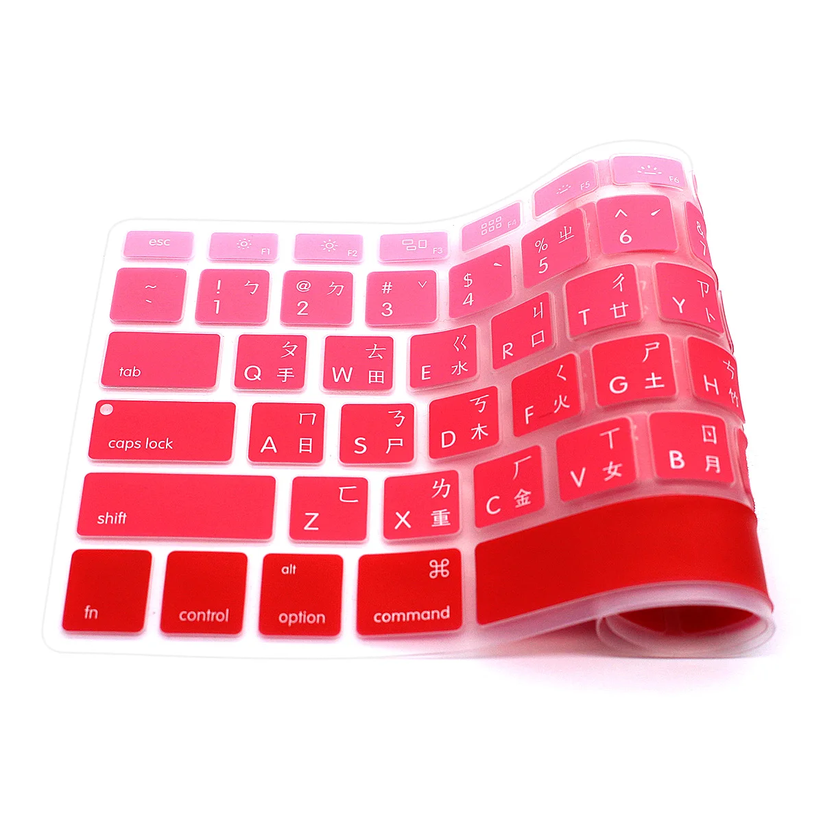 Мягкая красная накладка на клавиатуру для Macbook
