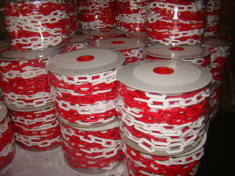 high quality 10mm yellow plastic chain for road traffic cone