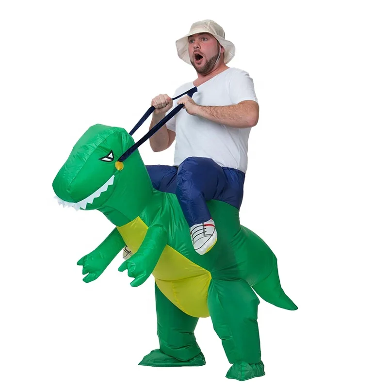 HOT selling inflatable walking dinosaur costume for kids green walking dinosaur costume