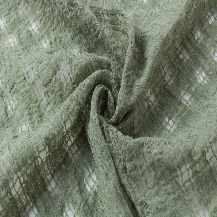 Guangzhou supply good price special design scarf clothing fabrics linen polyester cotton jacquard eco-friendly yarn dyed fabric