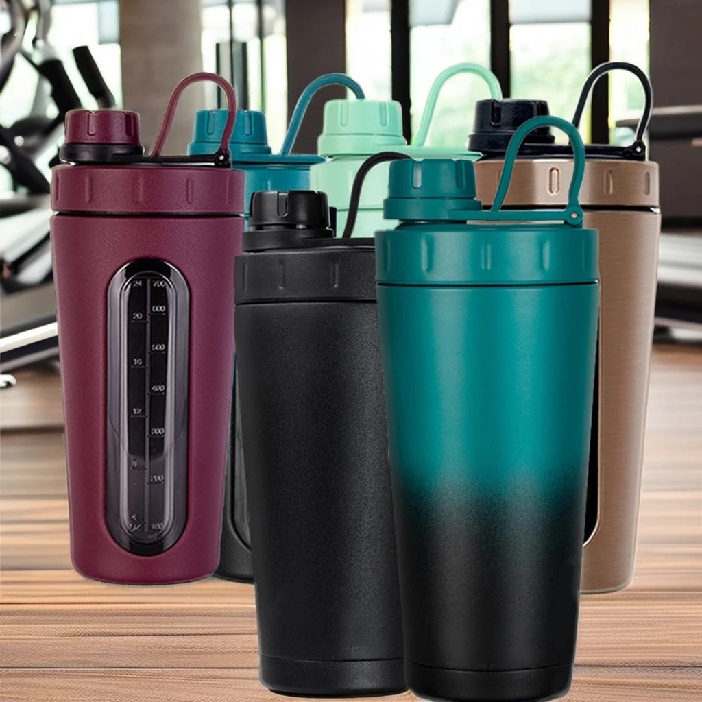 750ml Stainless Steel Shaker Cup High Quality Water Bottle for Fitness Gym Yoga Most People Logo Design Style Tumbler Mug