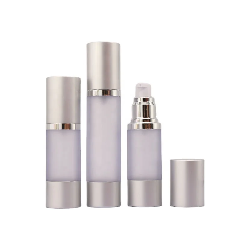50 ml 30 ml airless pump bottle frosted matte custom logo design