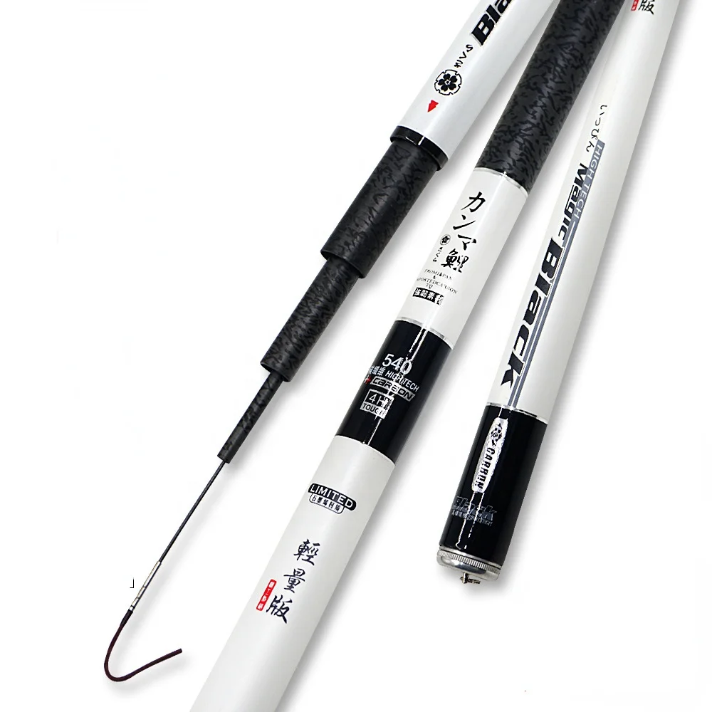 Tcoedm Customized Taiwan Fishing Rod 2.7m-8m Carbon Fiber Telescopic Rod Fishing Blank Long Section Hand Poles