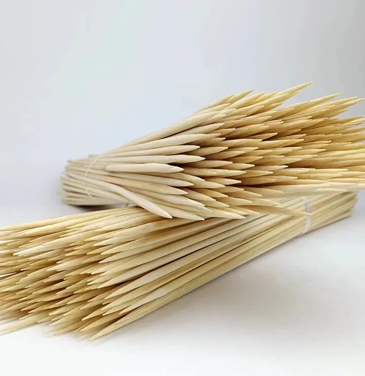 Bamboo sticks for barbecue large bamboo bbq stick skewer long 40 cm for hot dog