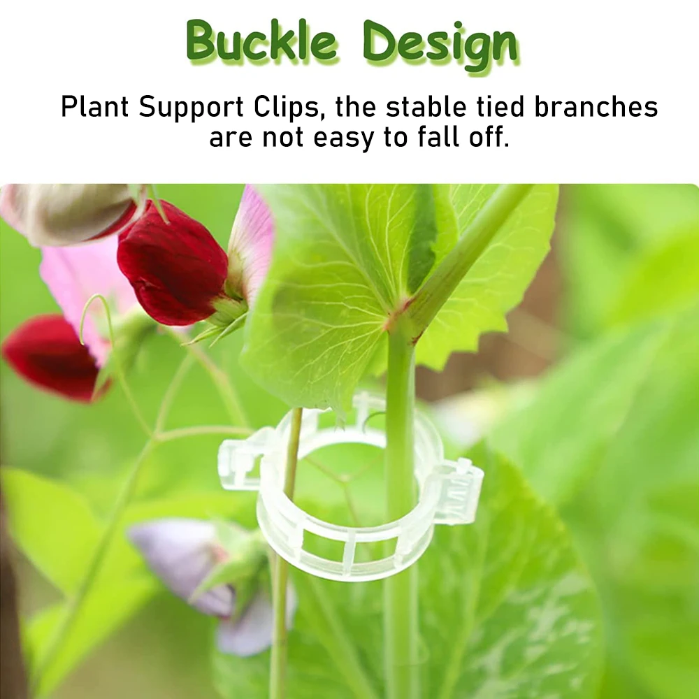 100pcs Plant Support Clips Tomato Clips Reusable Garden Clips for Support Grape Vines Fruits Vegetable Plants Orchard and Garden