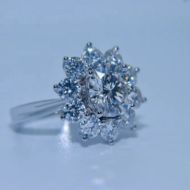 Light Jewelry Engagement Rings Rose Gold 18k Solid Real Diamond Semi Mount Solitaire Diamond Wedding Best Gift for Women CLASSIC