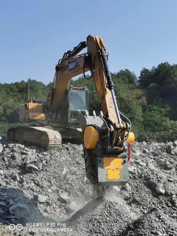 excavator attachments crushing buckets hydraulic crusher bucket