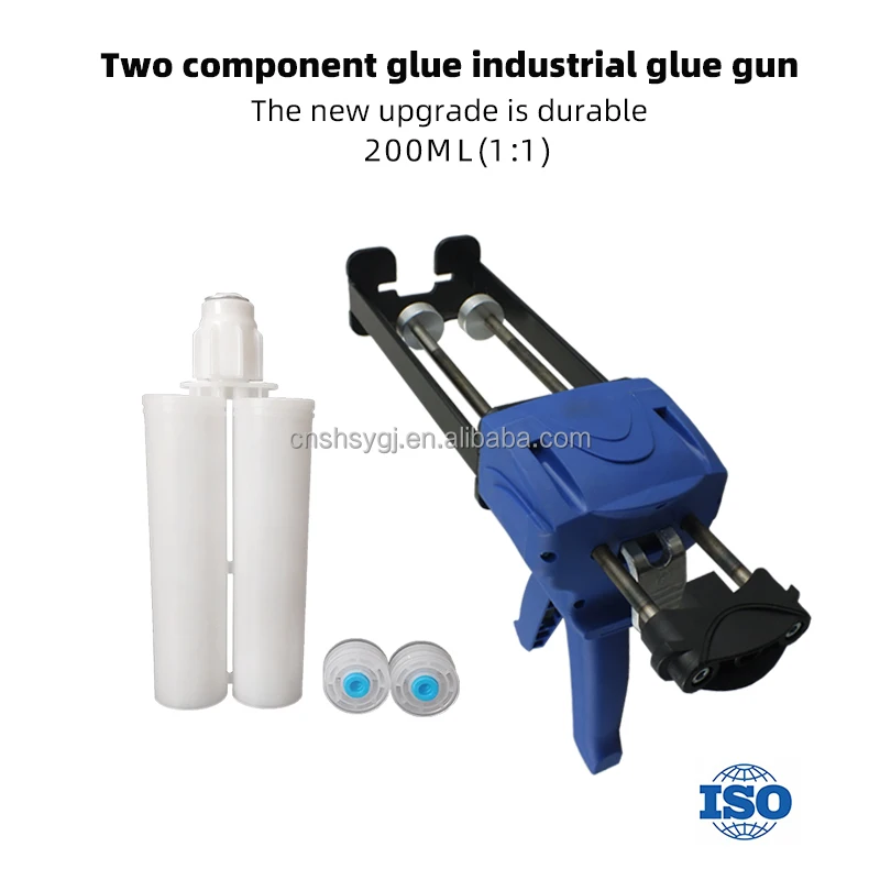 Factory Wholesale Large Capacity 200ML1:1 Two Component Manual Push Type Beauty Sealant Ceramic Tile Filling AB Glue Gun