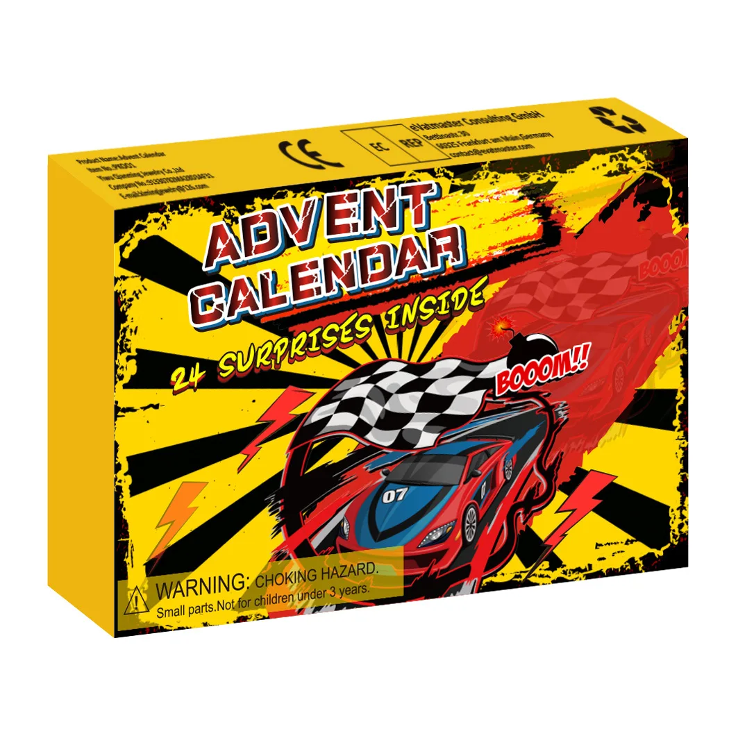 24 Days Christmas Countdown Calendar Cars Advent Calendar Race Car Stocking Stuffer Toys For Kids Gifts Blind Box