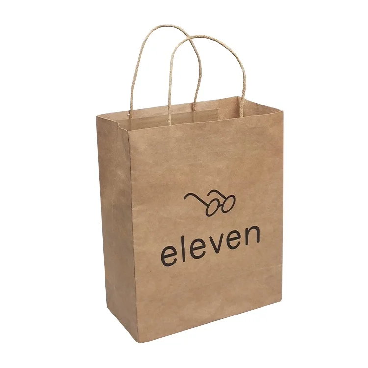 Custom Print Brown Kraft Paper Shopping Bag with Handle
