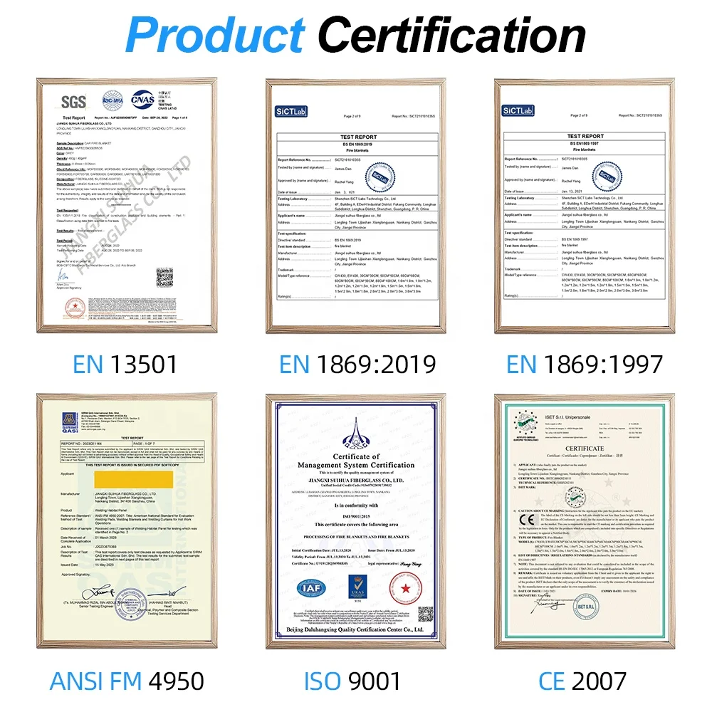 Car Fire Blanket 6*8M 19.8*26 Ft EV Fire blanket Fiberglass