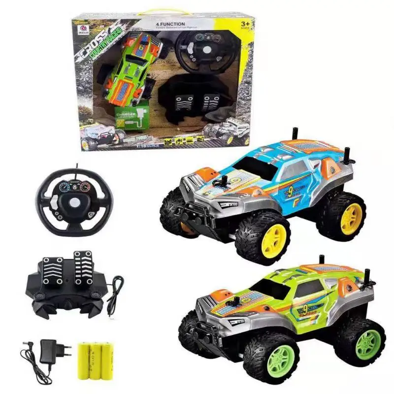 1/18 Scale Full Function Remote Control Rally Truck Car RC Rally with Off-road Crash Bar Vehicle Toys
