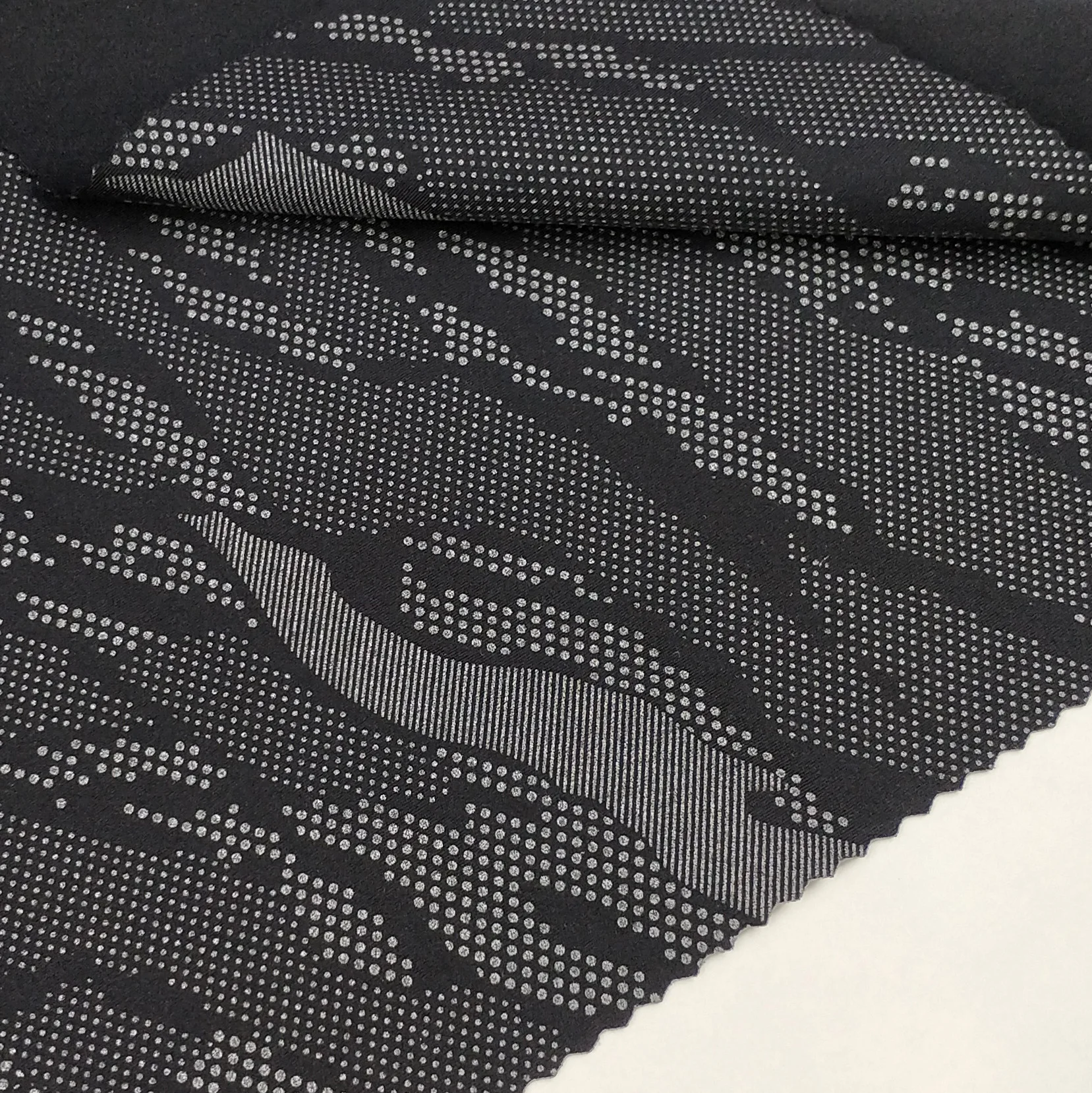 nylon spandex glitter light change color luminous hot stamping printed polyamide 4 way stretch pants fabric for running clothing
