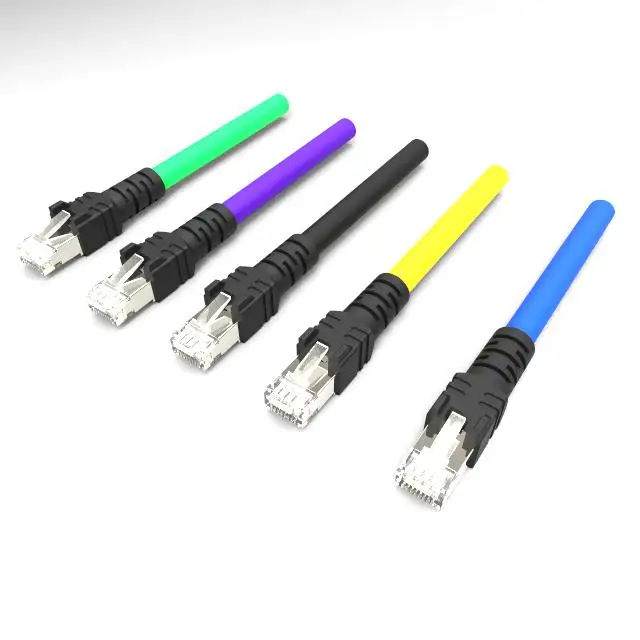 Network Ethercat Profinet Profibus-DP CC link Cat.5e 6 6a 7 cable shield  IP20 male  rj45 connector