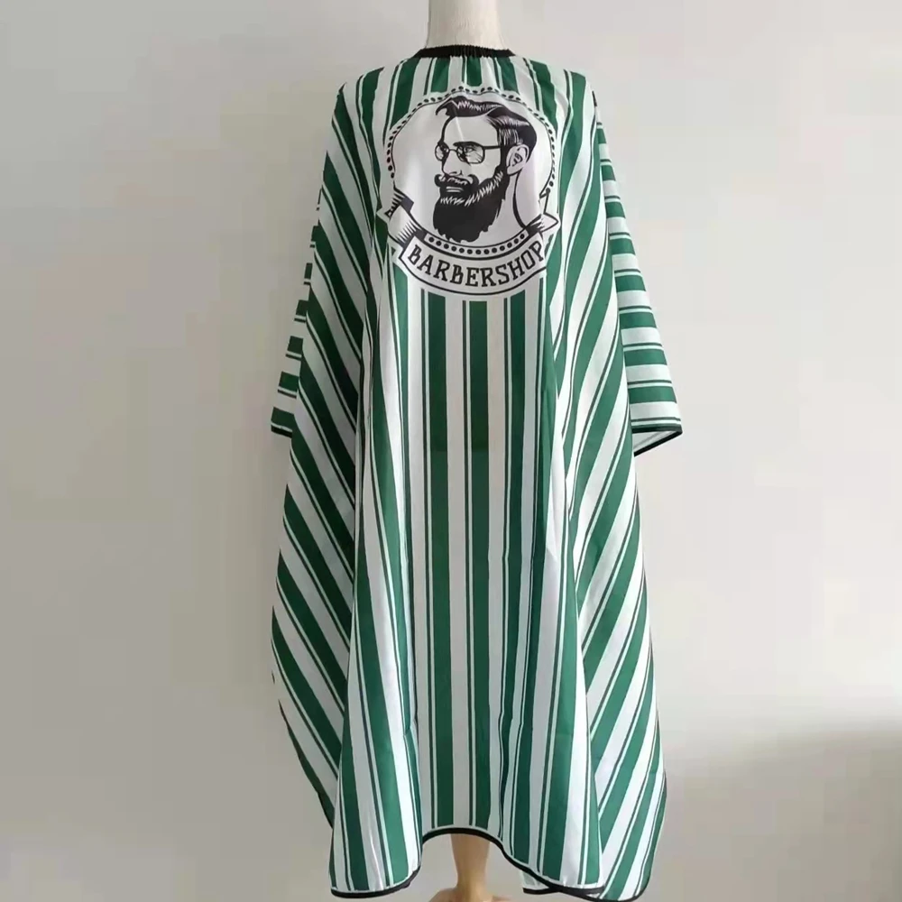 VINNIE 2022 NEW Salon Waterproof Adjustable Metal Clip Stripe Barber Hair Dressing Cutting Capes Customized with Logo Design