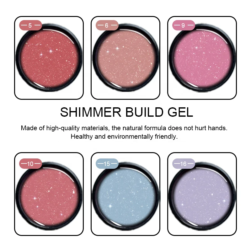 AOPMALL Shimmer Builder UV Gel Extension in Bulk Gel Polish OEM/ODM Factory Wholesale