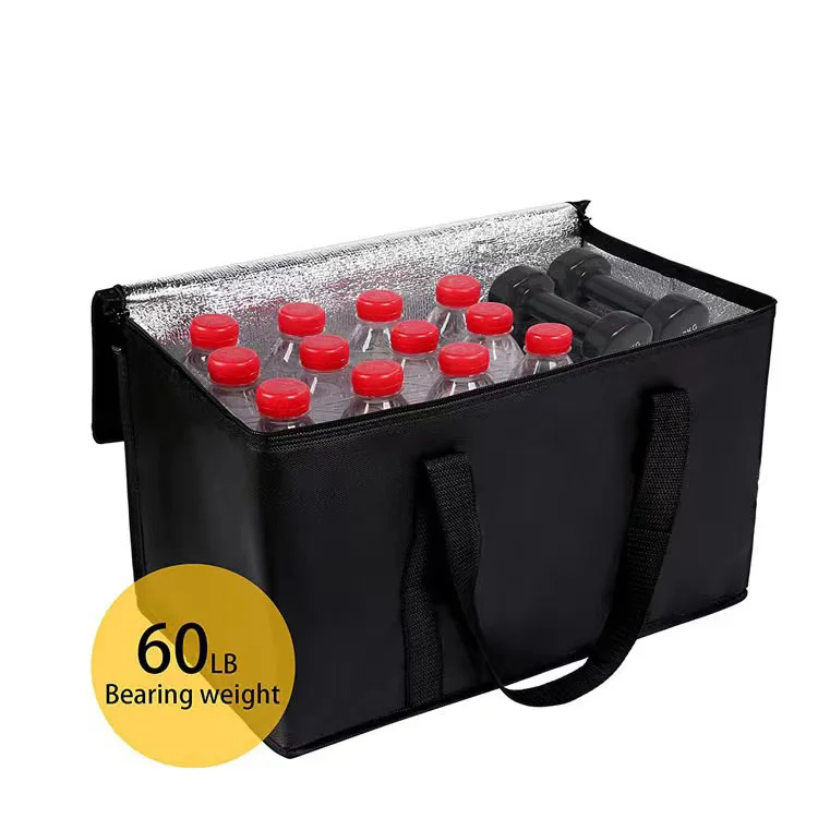 HANSUN Wholesale insulated thermal waterproof lunch bag non-woven picnic cooler bag with letter pattern