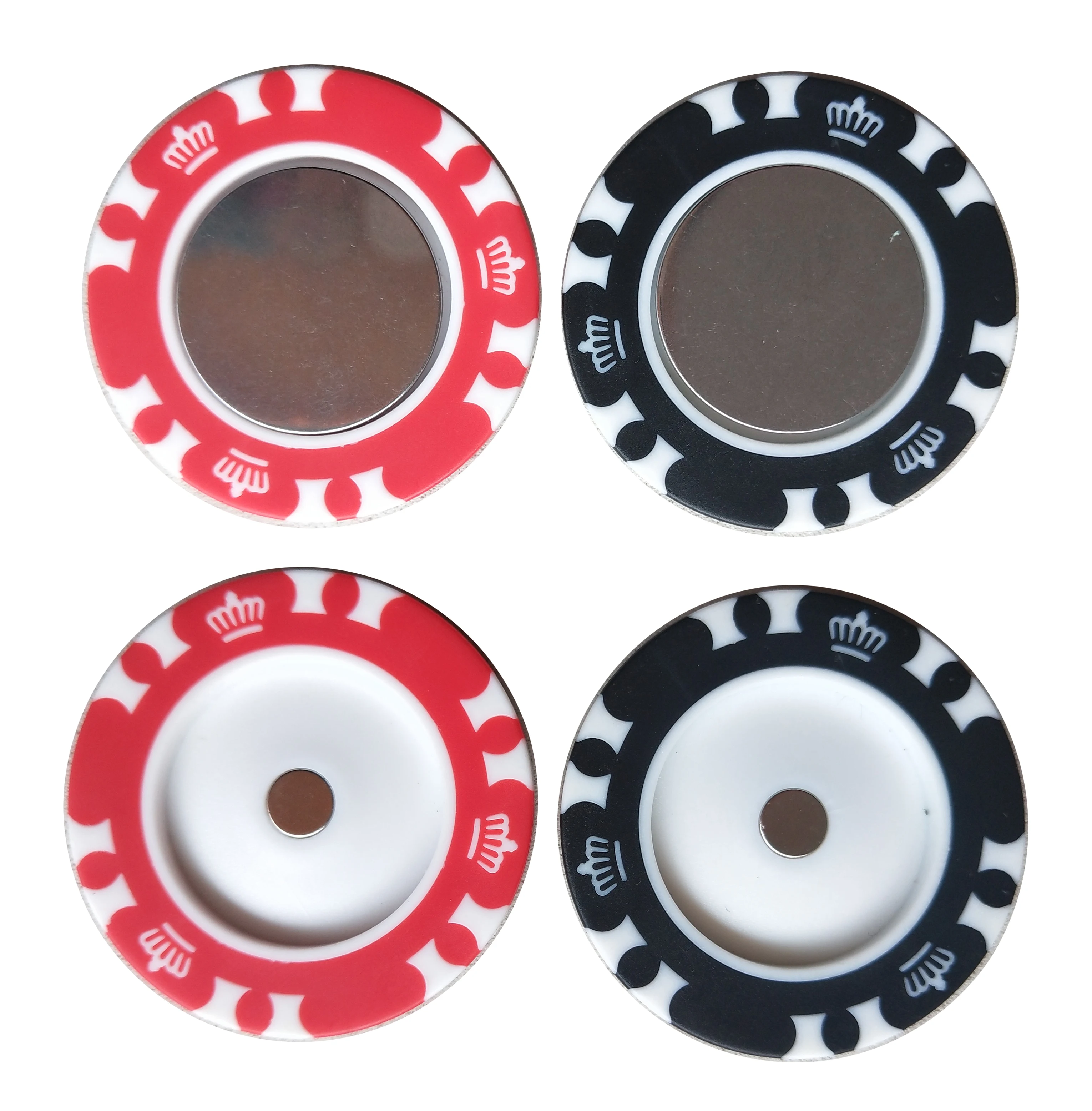 magnetic golf poker chip with ball marker with magnet