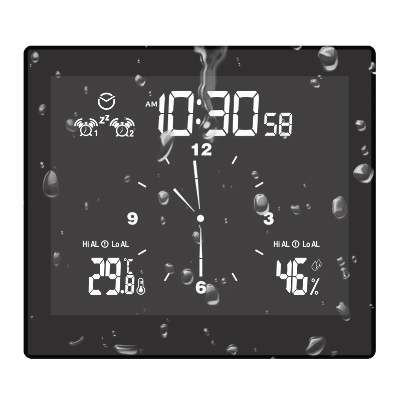 bathroom clock waterproof timer switch countdown Waterproof Shower Clock with Timer